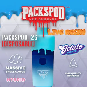 Packwoods - [REC] Packs Pod AIO | Gelato Freeze | 2g Live Resin 