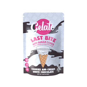 GELATO - Cookies and Cream White Chocolate Last Bite 100mg 10pk Infused Sugar Cones - Gelato