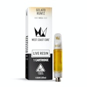 West Coast Cure Gelato Runtz Live Resin Cartridge 1.0g