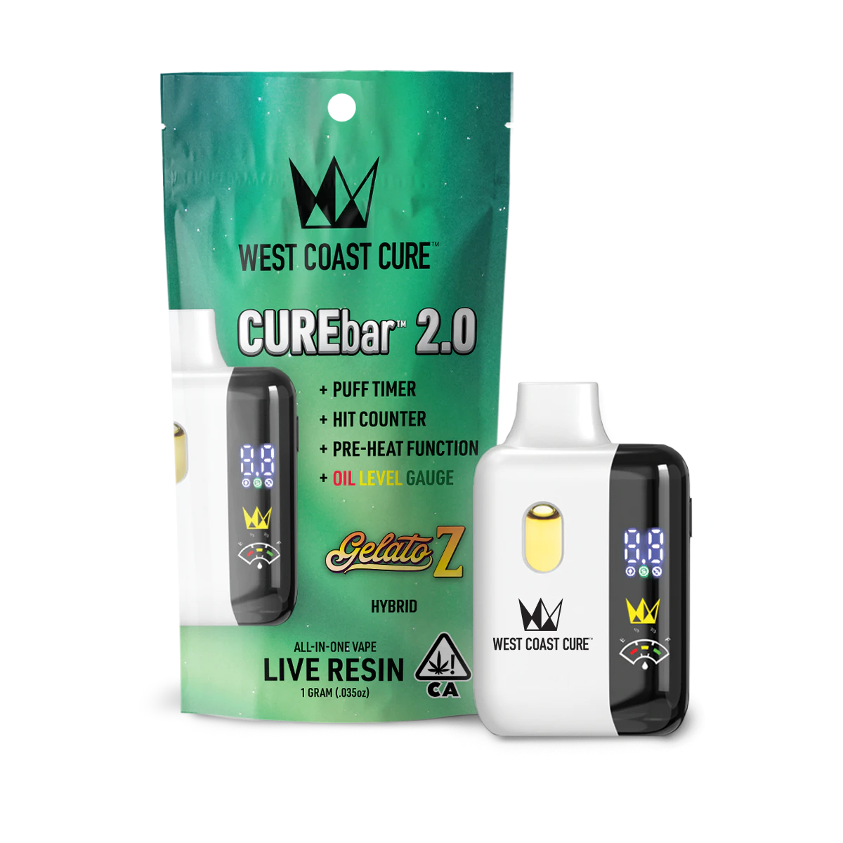 West Coast Cure - Gelato Z (H) | 1g Live Resin CUREbar All In One 2.0 | West Coast Cure Main Image