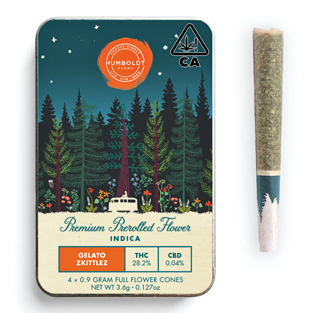 Humboldt Farms - Gelato Zkittlez Preroll 4 Pack (3.6g) Main Image