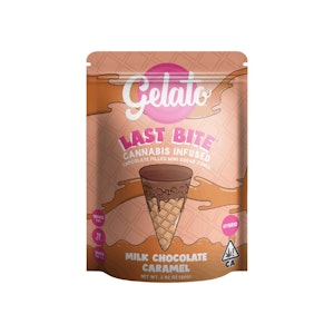 GELATO - LAST BITE - MILK CHOCOLATE CARAMEL MINI CONES 100MG - GELATO