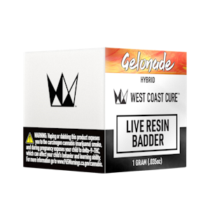 WEST COAST CURE - Gelonade (H) | 1g Live Resin Badder | West Coast Cure