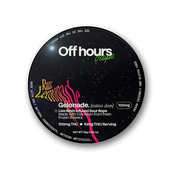 OFFHOURS | Gelonade "Sour Raspberry Lemonade" Rope - 100mg - Edible