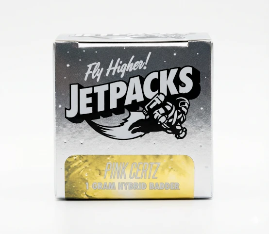 Jetpacks - Pink Certz -Hybrid- 81.37% THC | 1g Badder (Concentrate) | Jetpacks  -MF FRIDGE DOOR