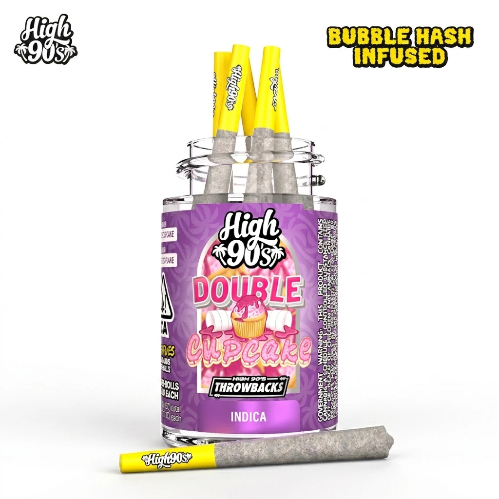 HIGH 90s - High 90s - Preroll - Hash Infused - Double Cupcake Bubble 5pk - 2.5g Main Image