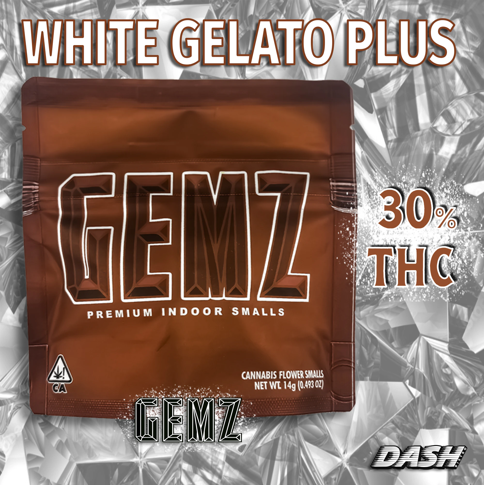 GEMZ - White Gelato Plus - GEMZ Premium Smalls - 14g Main Image