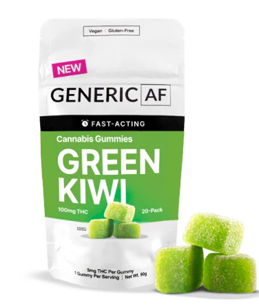 Generic AF - Kiwi | Generic Gummies | 20-Pack | 100mg Main Image
