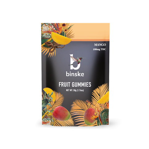 Binske - Mango Fruit Gummies-100mg THC-10pk-binske     -e9