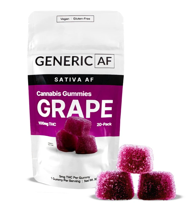 Generic AF - Grape | Generic Gummies | 20-Pack | 100mg Main Image