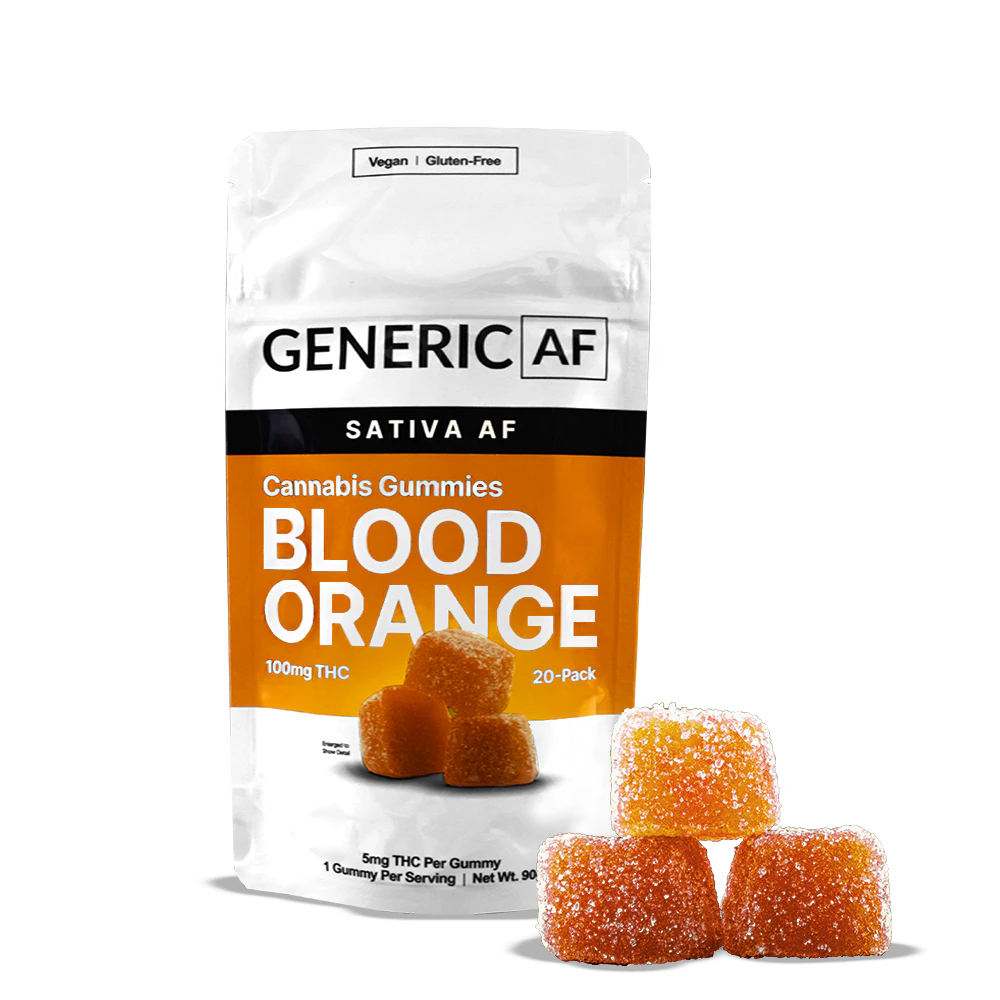 Generic AF - Generic AF - Blood Orange - 100mg - 5mg x 20ct - Edibles Main Image
