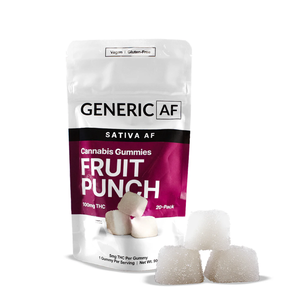 Generic AF - Generic AF - Fruit Punch - 100mg - 5mg x 20ct - Edibles Main Image