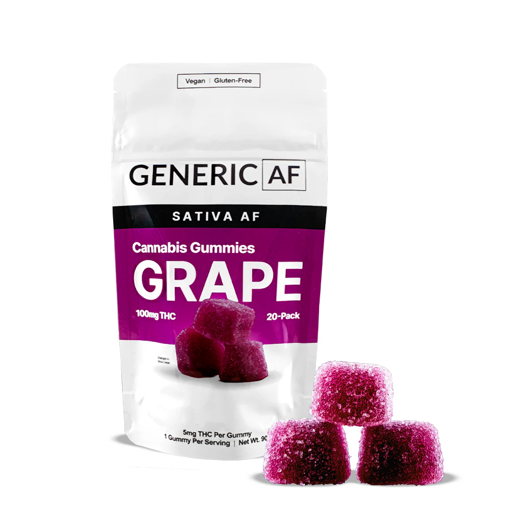 Generic AF - Generic AF - Grape - 100mg - 5mg x 20ct - Edibles Main Image