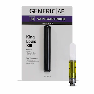 Generic AF - King Louis XIII | Vape cart 510 | 1g | Generic AF
