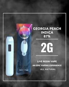 YAGA - Georgia Peach Live Resin 2G Disposable Vape (Indica)