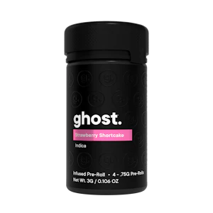ghost. - Ghost | Preroll | Infused | 4 Pack | Strawberry Shortcake | 3g