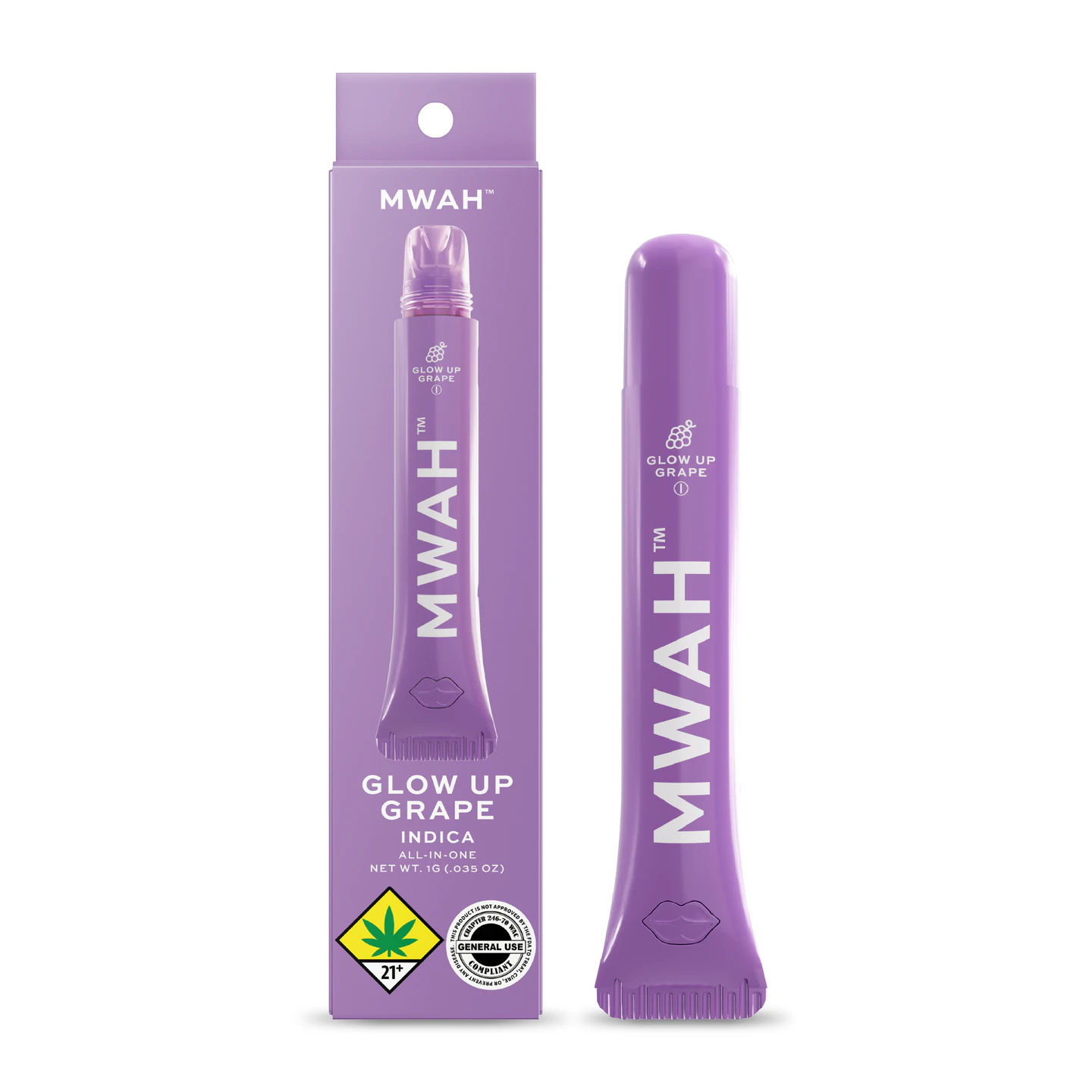MWAH - MWAH 1g Glow Up Grape AIO Disposable Main Image