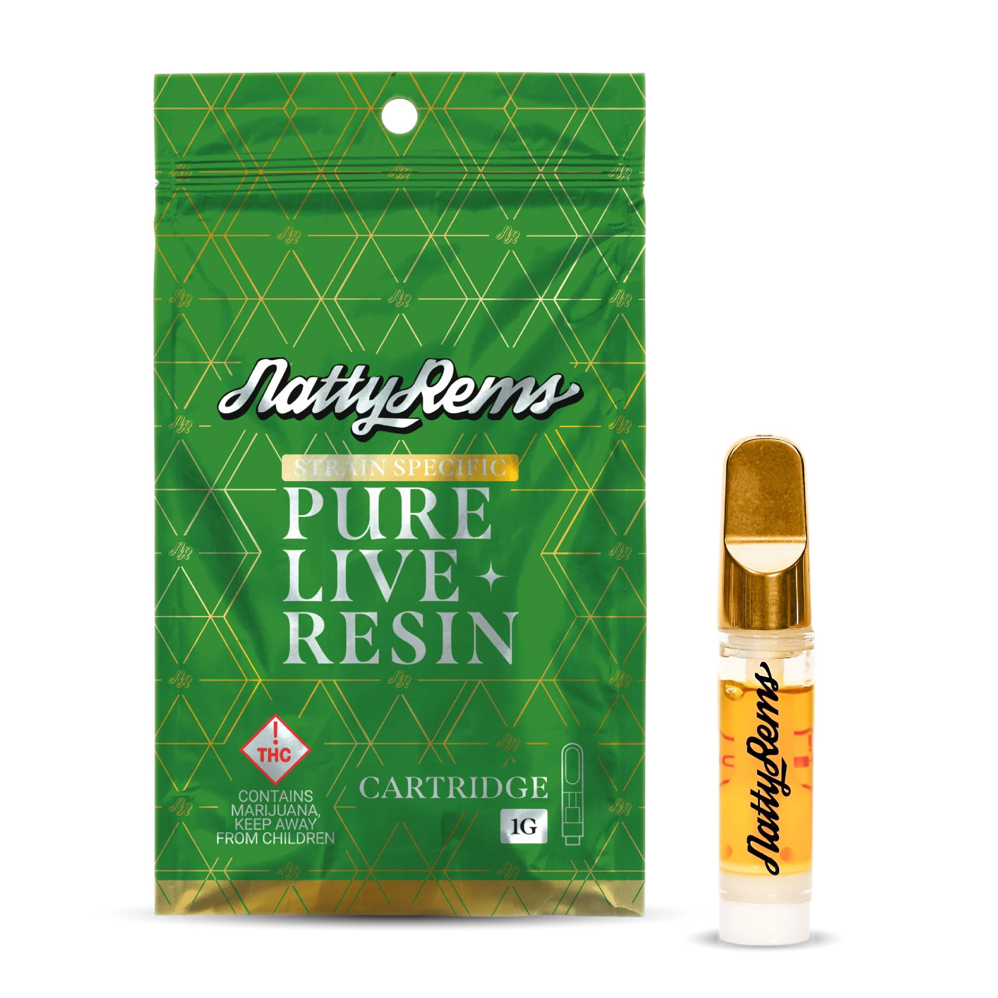 Natty Rems - Natty Rems - Live Resin Cartridge - Gold Tip - Alien Haze (S) - 1000mg Main Image