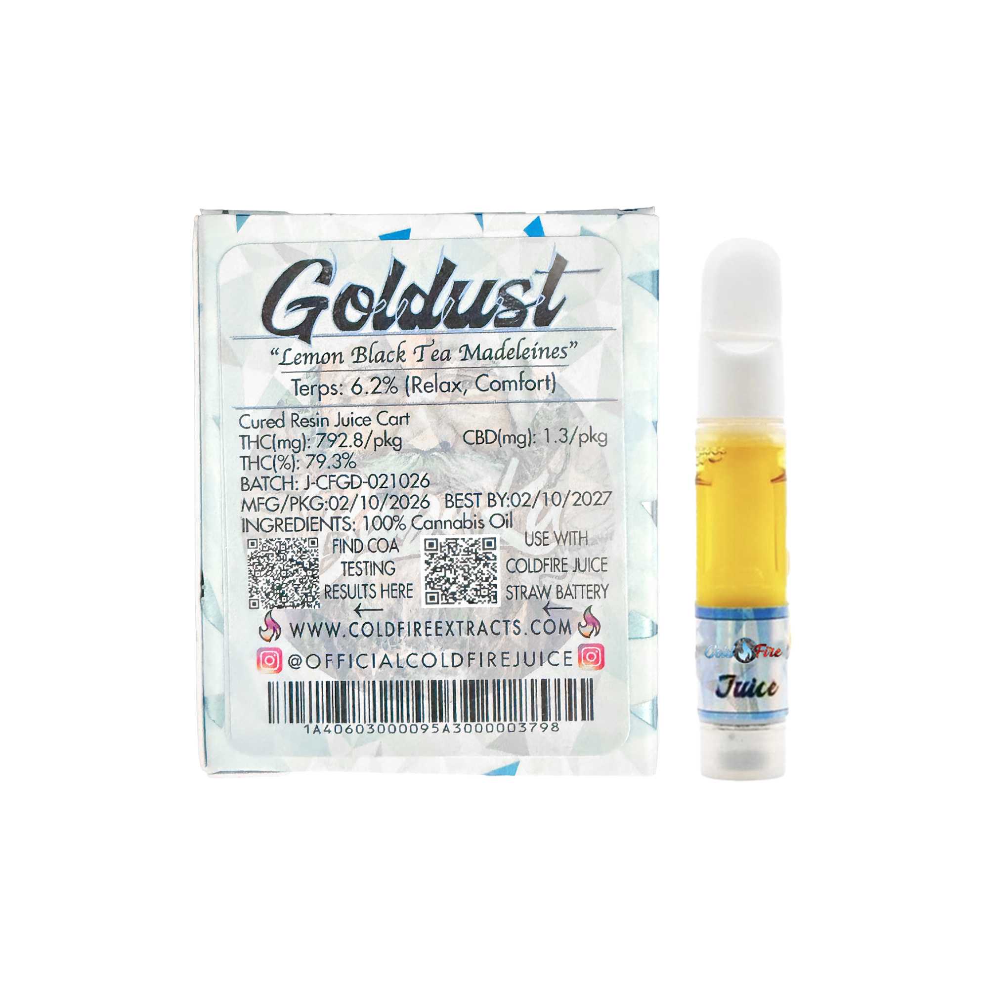 ColdFire x Baba Ku Goldust Cured Resin Juice Cartridge 1.0g