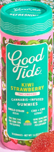 Good Tide - [Good Tide] Solventless THC:CBD:CBG 1:1:1 Gummies - 100mg - Kiwi Strawberry (S)