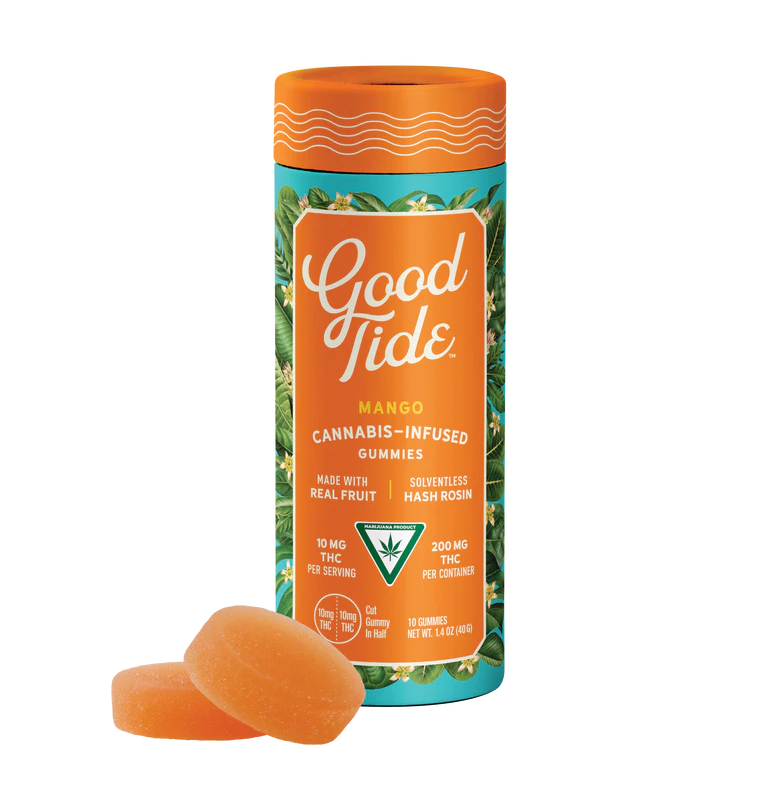 Good Tide - Good Tide-Mango-Mellow-Hash Rosin-Vegan-10 Piece- 200mg Main Image