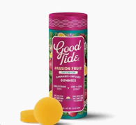 GOOD TIDE: Passion Fruit 1:1:1 (THC:CBD:CBN) Solventless Hash Rosin Gummies 10pk/100mg (I)