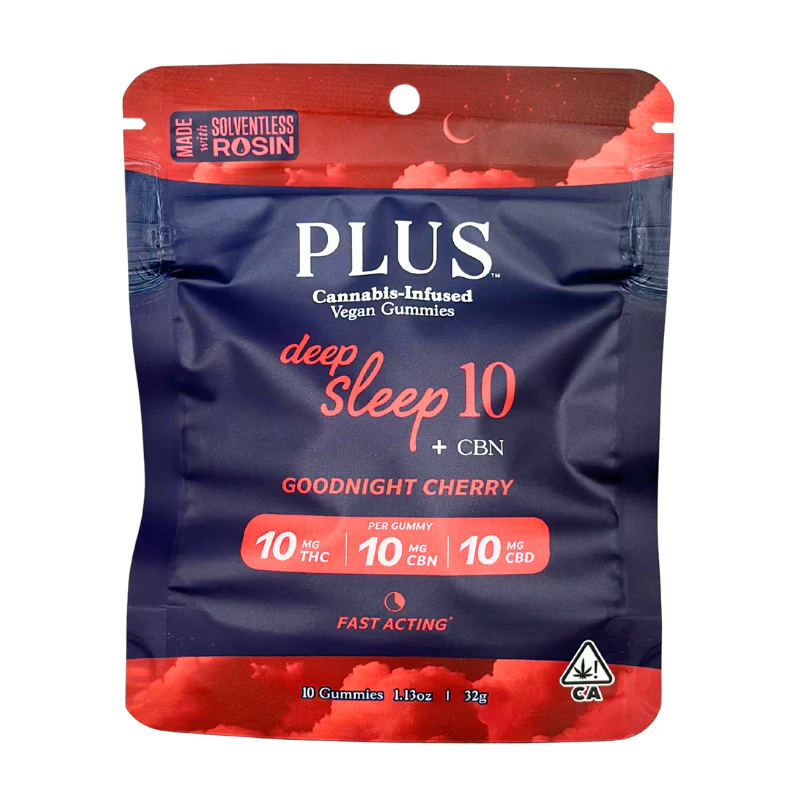 PLUS™️ Products - Plus - Deep Sleep - Goodnight Cherry - 1:1:1 THC/CBN/CBD - Gummies - 10pk - 100mg Main Image