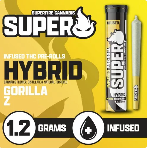 Superfire Cannabis - Gorilla Z Infused Pre-roll | 1.2g Main Image