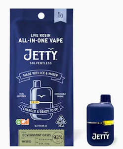 JETTY EXTRACTS - Jetty 1g Governmint Oasis Live Rosin AIO Disposable