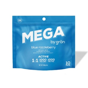GRON - GRON - RAZZLEBERRY 1:1 MEGA PEARL 10 PK 1000MG