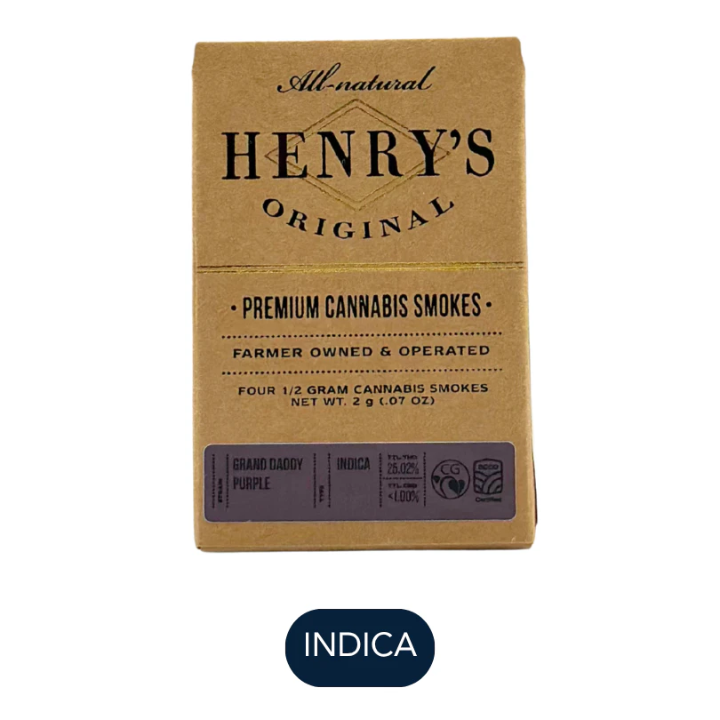 Henry's Original - Henry's Original - Grand Daddy Purple - Preroll Pack - 4pk - 2.0g Main Image