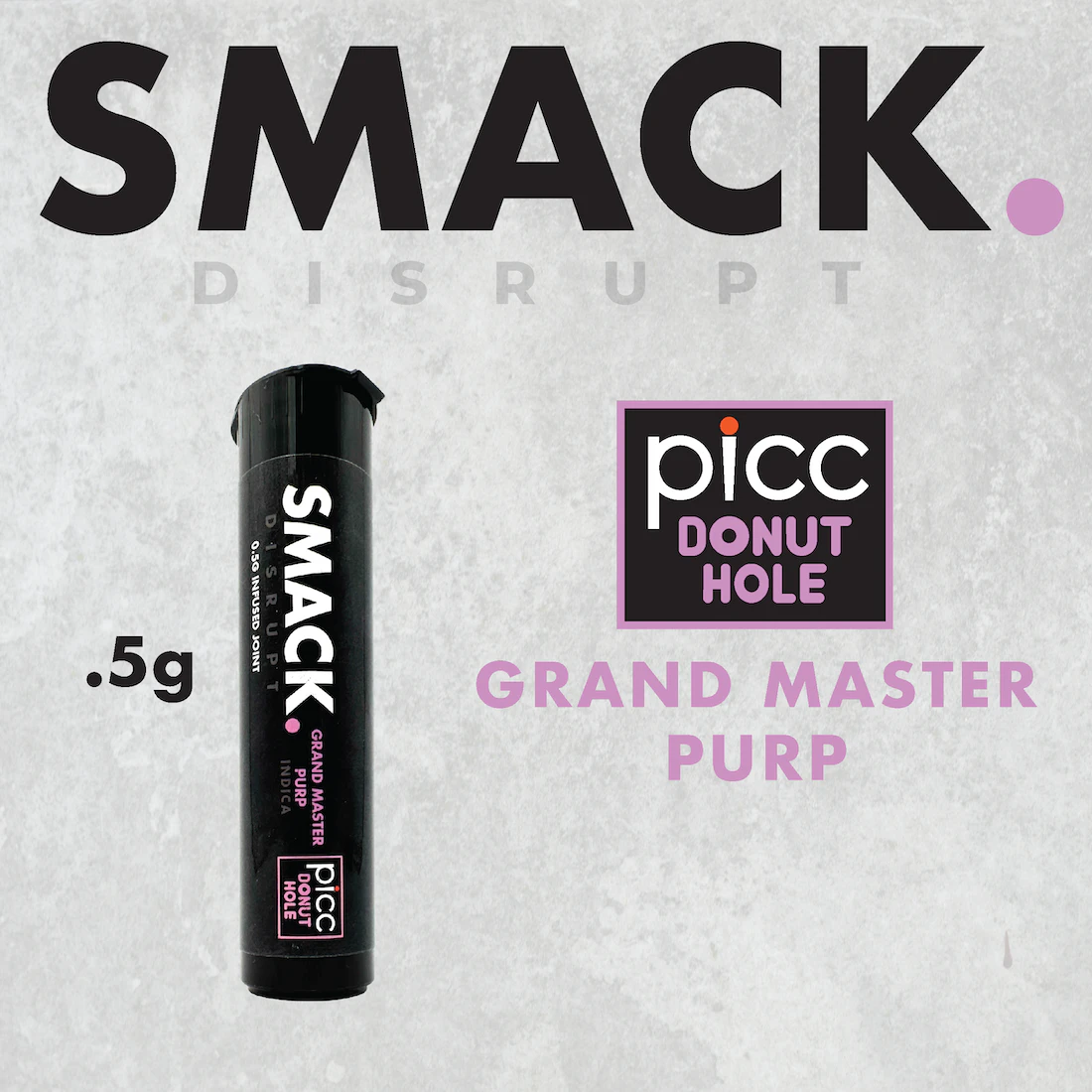 SMACK - Grand Master Purp Live Resin Infused Donut Hole | .5g Main Image