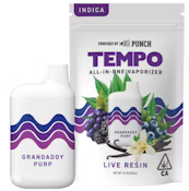 [Tempo] - Live Resin AIO Vape - 1g - Granddaddy Purple (I)