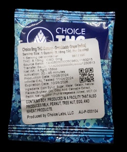 CHOICE LABS - Choice - 8mg Single Gummies - Granddaddy Grape (Indica)