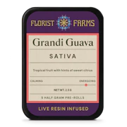 Florist Farms - Grandi Guava - 5pk Live Resin Infused Prerolls