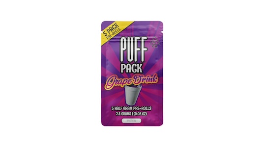 PUFF - Puff | Grape Drink (I) 29.0% THC | Prerolls (5 pack) 2.5G