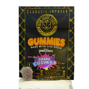 High Grade Farms - Grape Gushers (I) | 100mg 10pk Gummies | High Grade Farms
