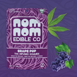 Nom Nom - Nom Nom Edible Co. | Grape Pop | 200mg Live Resin Gummies