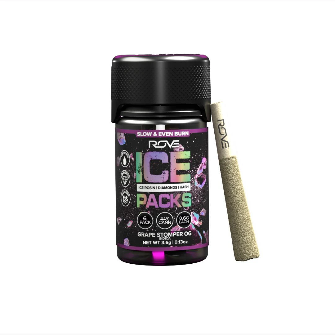 ROVE - Rove Ice Packs Rosin Diamond Hash Infused 6pk 3.6g Grape Stomper OG (I) Main Image