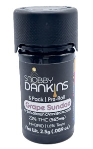 SNOBBY DANKINS - Grape Sundae | Pre-rolls | .5g/5 Pack | Snobby Dankins