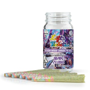 LIFT TICKETS - Lift Tickets .5g Grape Zlushi Infused Preroll 5pk