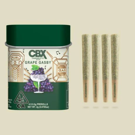 CBX: Cannabiotix - Cannabiotix 4pk Prerolls 2g Grape Gasby Main Image