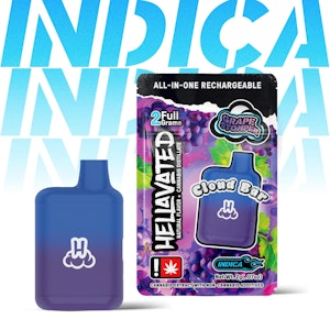 Hellavated - Hellavated Cloud Bar Grape Stomper AIO 2g