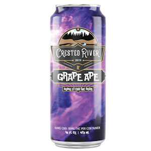 Crested River - Homegrown Soda - Grape Ape 10mg THC 10mg CBD - 16oz