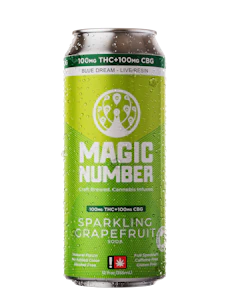 MAGIC NUMBER - Sparkling Grapefruit Nano Soda | 12oz 200mg 1:1 (THC:CBG)