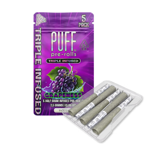 PUFF - Grapeness (I) | .5g 5pk Triple Infused Diamond Prerolls | Puff