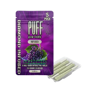 PUFF - PUFF Grapeness Diamond Infused Pre-Roll 5-Pack 2.5g