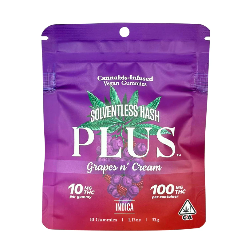 PLUS™️ Products - Plus - Grapes n Cream - Gummies - 10pk - 100mg Main Image