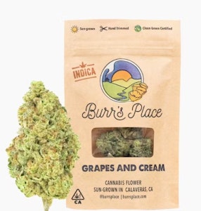 BURR'S PLACE - Burr's Place Grapes and Cream 1/8 PD 30%