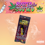 Rooted & Zooted Hash Rosin Disposable Lemon Cherry Gelato Runtz/Grape Silk 1g